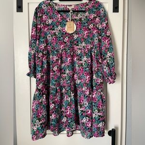 Umgee Floral Dress NWT